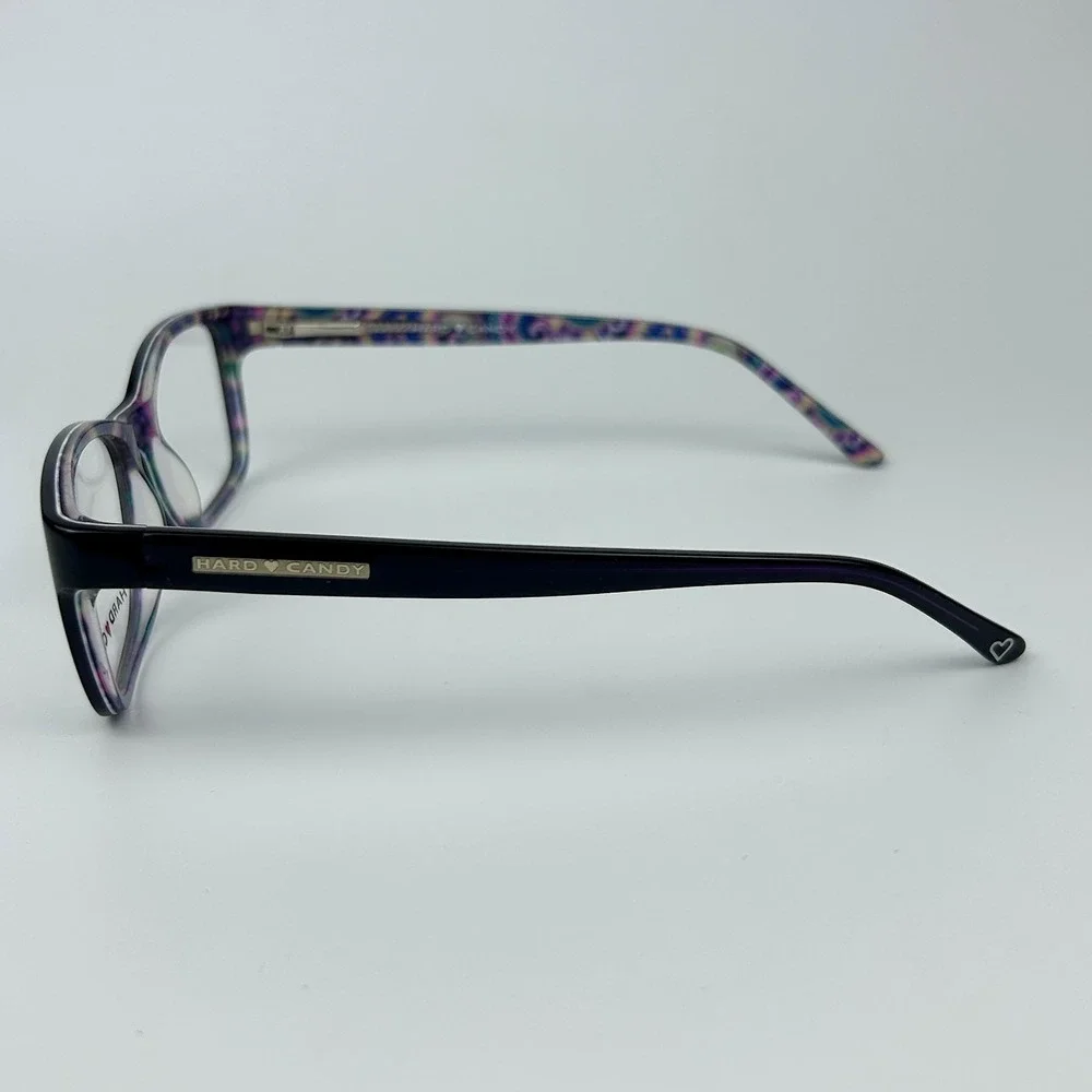 Hard Candy HC29 Dpur Womens Eyeglasses Frame Black Plastic Full Rim 50-17-135 mm